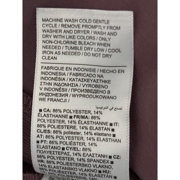 Athleta Workleisure Ankle Pants Sz 12 Mauve Tapered Comfort Stretch Travel Pant - Picture 7 of 16